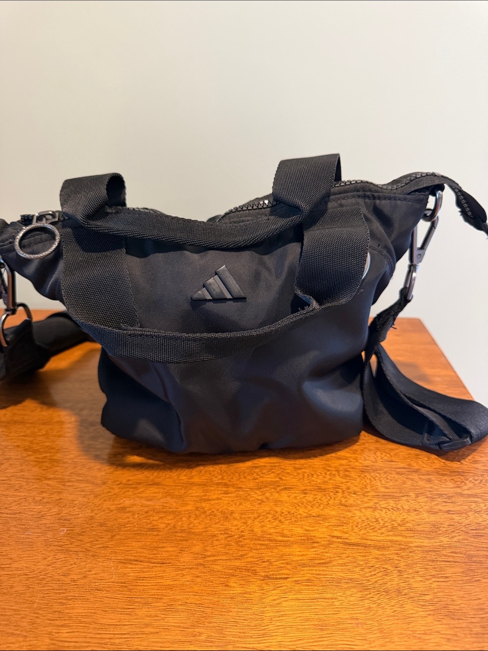 adidas Essentials Nylon Mini Tote Black Crossbody Bag
